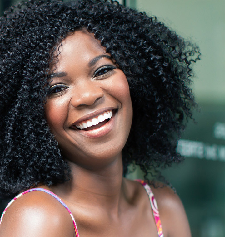 woman smiling for the camera